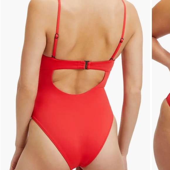 NEW Good American Show Off Fitted One Piece Bra Swimsuit Tank Bodysuit Underwire - Picture 2 of 10